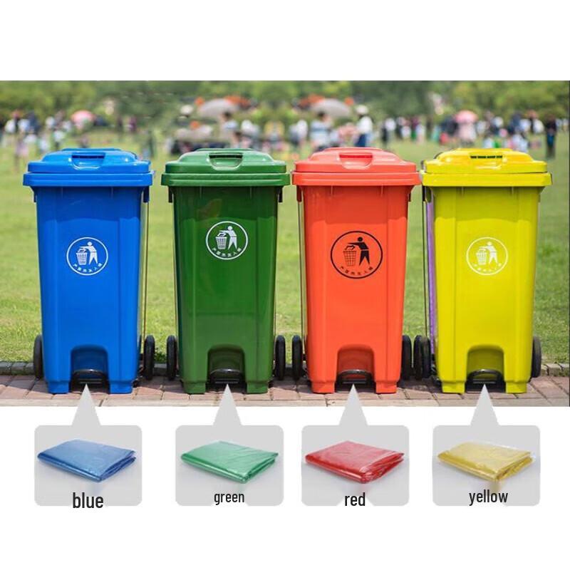 Homeglen Schwarze Müllsäcke zur Abfallklassifizierung