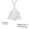 LIKGREAT Triquetra Symbol Pendant Necklace Stainless Steel Trinity Irish Celtic Witch Knot Amulet Religious Jewelry Gifts