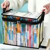 4PCS Clothes Storage Box, Transparent with Zipper Handles Design, Stackable Waterproof Storage Bin for Home Travel