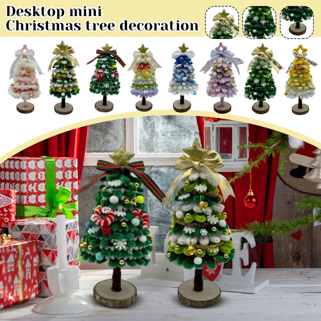Christmas Tree Finished Product Christmas Stick Handmade DIY Finished Desktop Christmas Tree Decoration