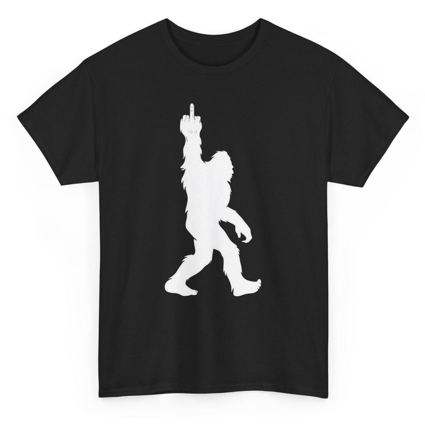 Squatch Believers Funny T-shirt - Bigfoot Middle Finger Graphic Tee XL