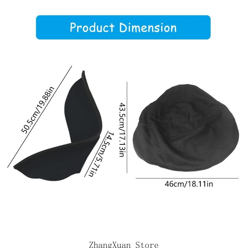 3XUF 2Pcs Welding Helmets Cover And Bib Set Heat Resistant Leather Fabric Protective Gear