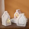 Silicone Molds for Creating Candle Stand and Night Light Tealight Holder Mold Hollow Out House Night Light Ornament Mold