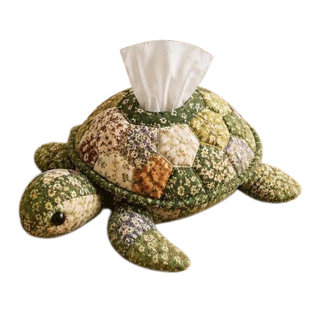 Quilted Sea Animal Tissue Box DIY Kit Ocean Animal Patchwork Sewing Kit Quilted Tissue Box Cover DIY Craft for Women Beginners