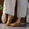 Ručně vyráběné kožené dámské boty kulatá špička měkká podrážka měkký povrch pohodlné ploché boty první vrstva hovězí kůže jednoboty pánské a dámské stejný styl