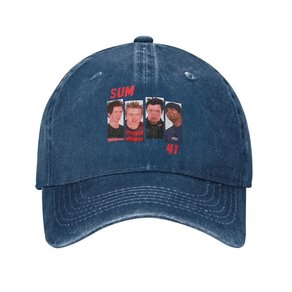 Summer Sum  Band Baseball Cap Sun  Hot Sale Custom DIY Washed Trucker Hat Unisex Women Streetwear Kpop Rock Baseball Caps