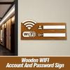 Holz WiFi-Passwort Schild Wandmontiert Beschreibbar Drahtloses Netzwerk-Anzeigeschild Mehrzweck-Verwendung Handschrift