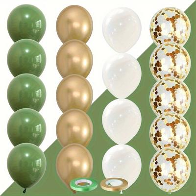 20 buc Decoratiuni pentru petrecere de absolvire Verde Galben 2024/Decor de absolvire Verde Galben/Baloane Galben Verde Auriu 2024/Decor de aniversare