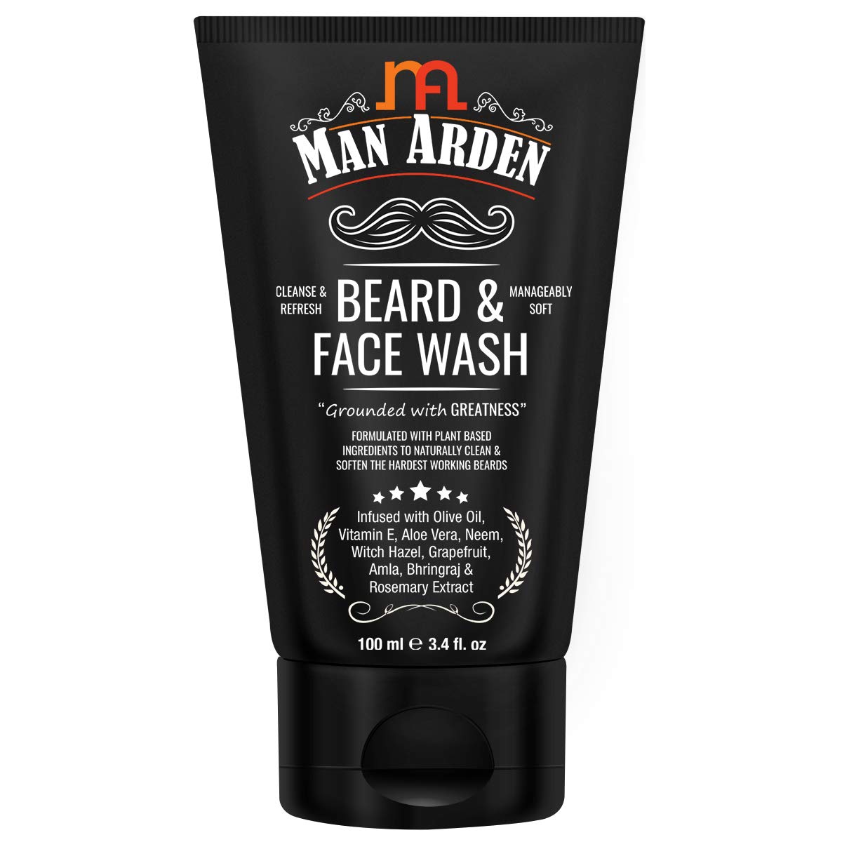 Man Arden Beard & Face Wash For Men - No Parabens, Sulphate, Silicones - 100mL