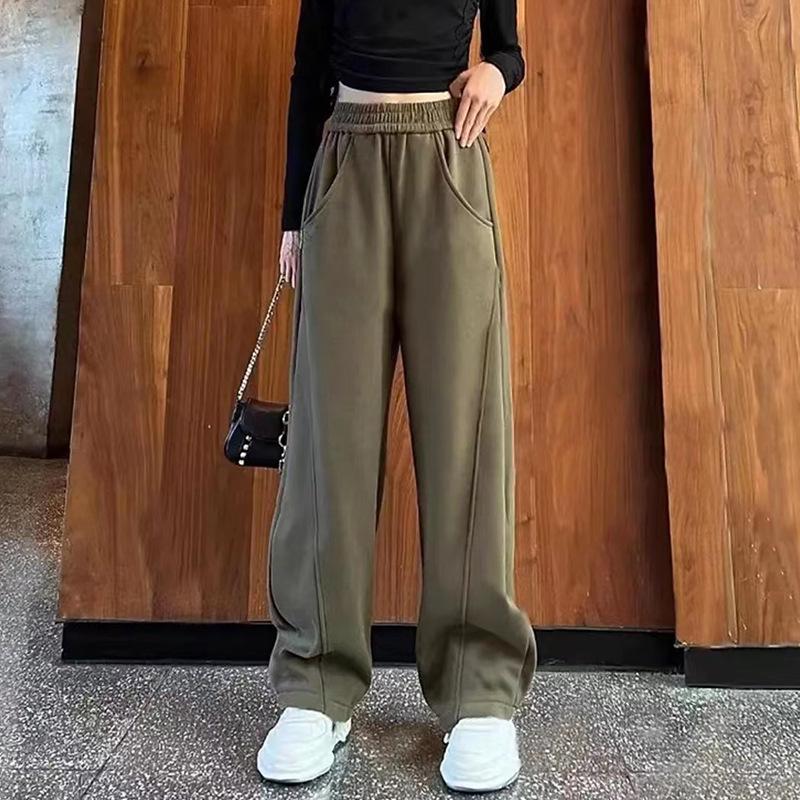 2025 Spring Women's High Waist Slimming Wide Leg Shuffle Dance Pants