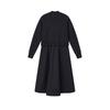 Fila White Fashion Simple Classic Casual Versatile Comfortable Loose Half-Zip Elegant Long Sleeve Dress Women Dresses Legendary-Blue F11W613302FNV