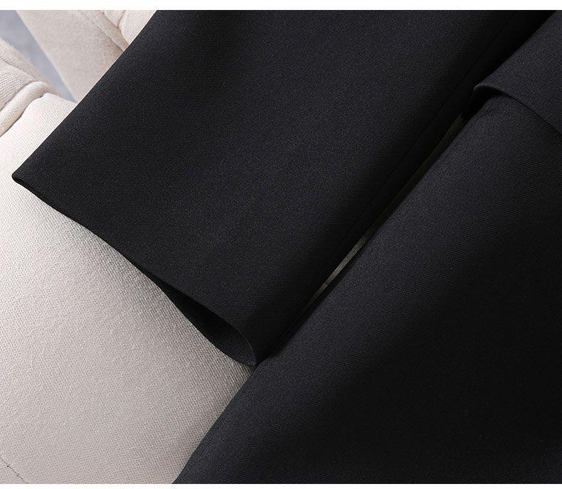 Petite Women's Gray Blazer Jacket Two-Piece Set - 2025 Spring & Autumn Loose Casual Suit