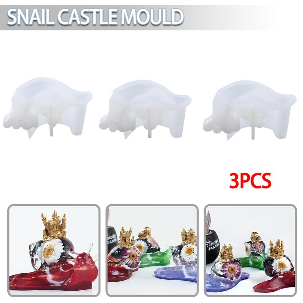 Snail Castle Silicone Mould Home Decoration Epoxy Resin Casting Mold DIY Craft