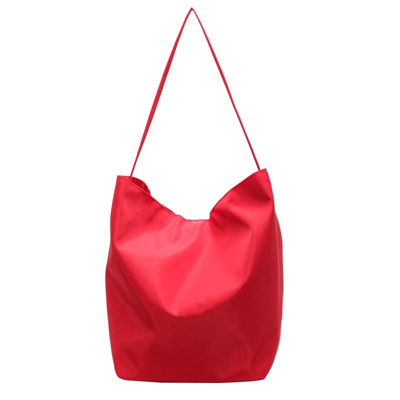 Minimalist Lazy Wind Tote Shoulder Bag Women'S Large Capacity Underarm Bag Student Class Bucket Bag Retro Shopping Bag