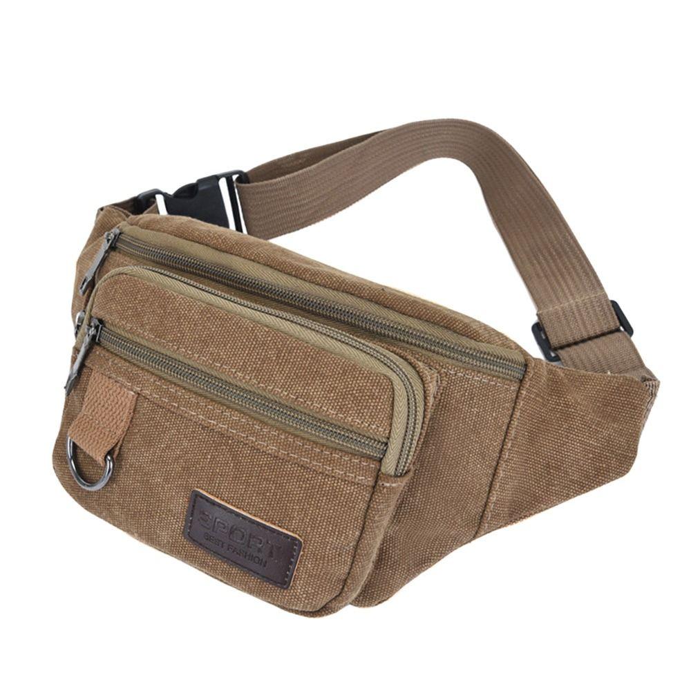 

Полотно Нагрудна сумка Чохол для телефону Чоловіча поясна сумка Нова модна поясна сумка коричневий