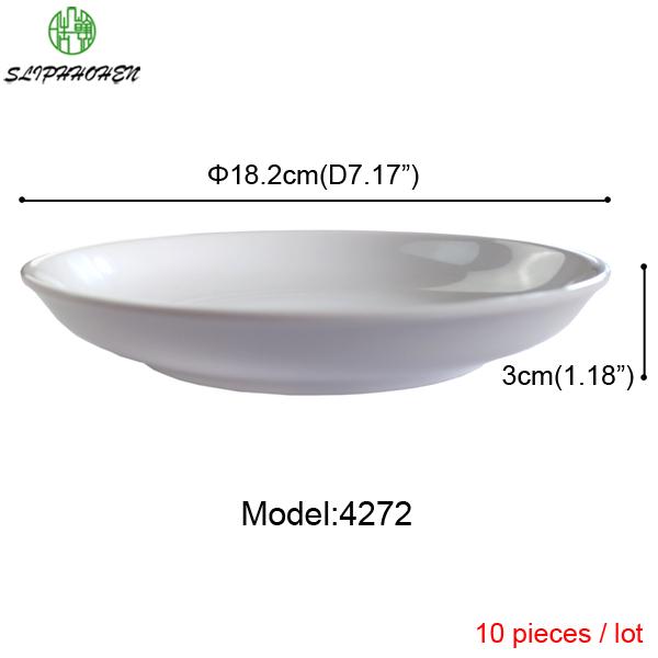 White Round Small Dish Fruits Snacks Plate Restaurant Hotel A5 Melamine Imitation Porcelain Tableware