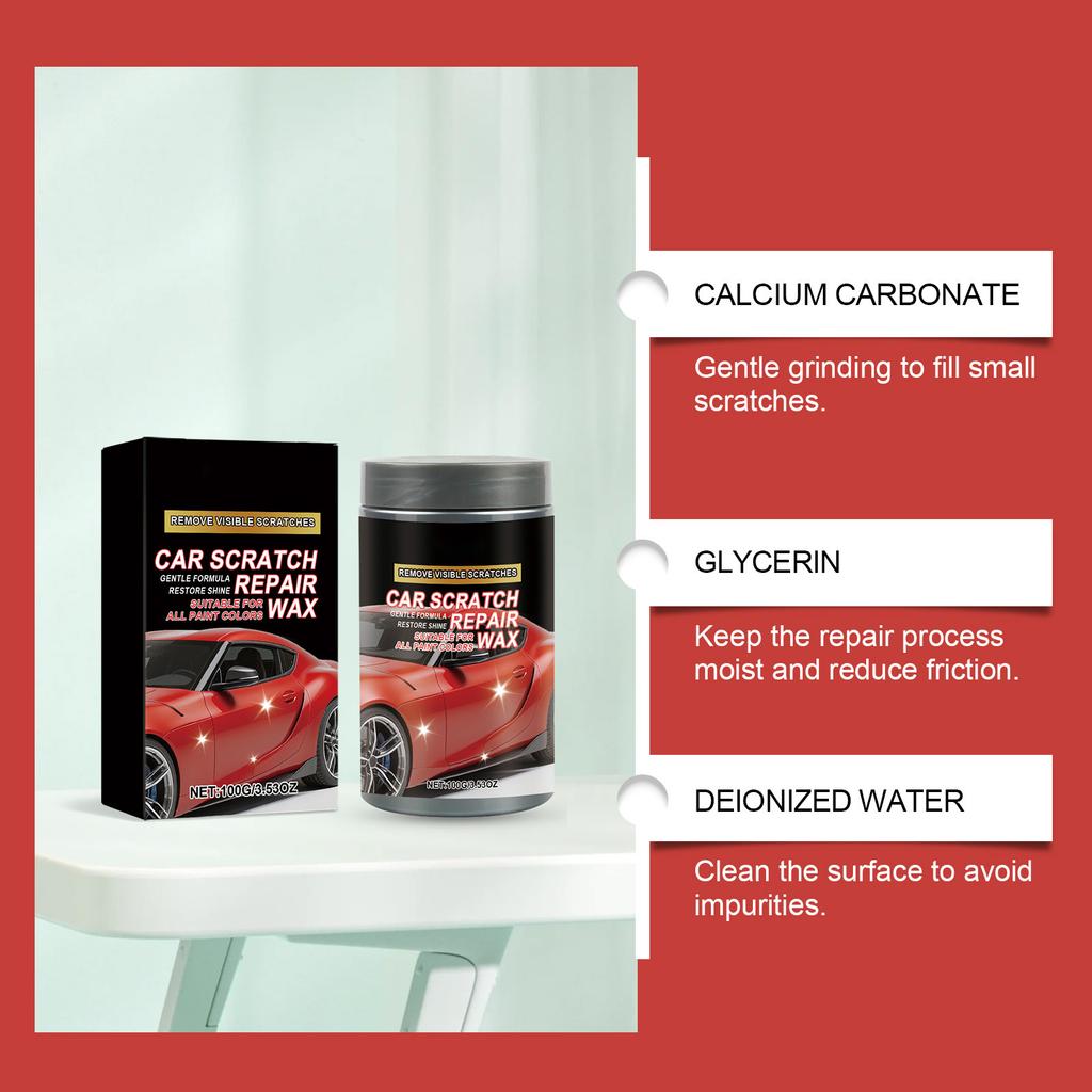 Car Scratch Care Wax Kit, Car Paint Scratch Restoration, Polishing, Sanding, Paint Surface Maintenance And Care.