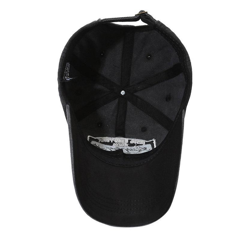 Washed Retro Cap Men'S And Women'S All-Season Baseball Cap Curved Brim Outdoor Spring And Summer Sun Hat