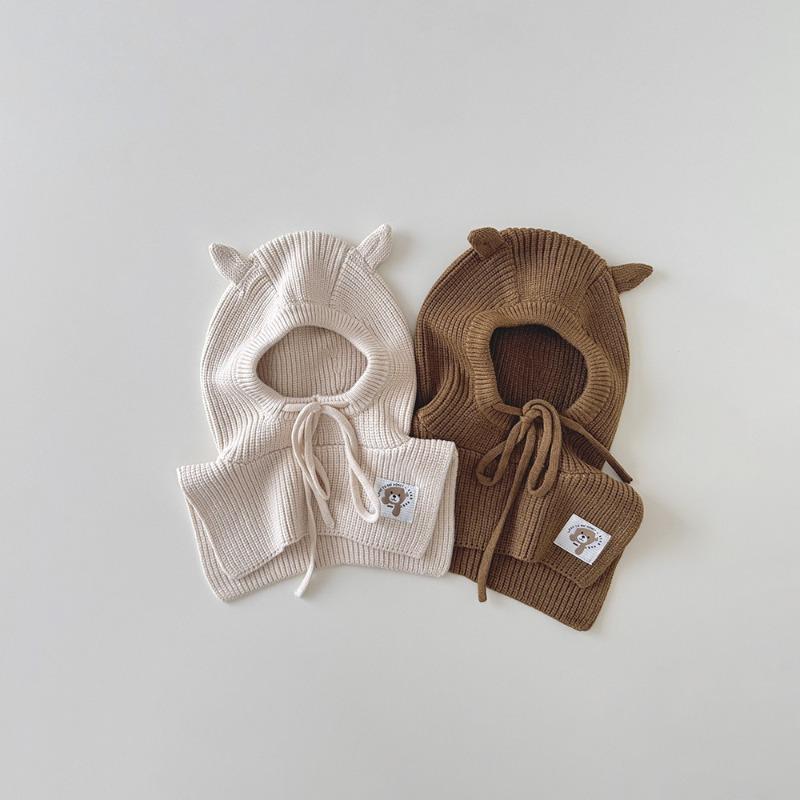Winter Kinder Sturmhaube Set All-in-One Strickmütze und Schal mit Ohrenschutz Weihnachtsgeschenk für Jungen Mädchen Unisex Thermomütze