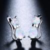 Japanese Korean Mini Creative Earrings Blue Cat Ear Buckle Small Cartoon Fashion