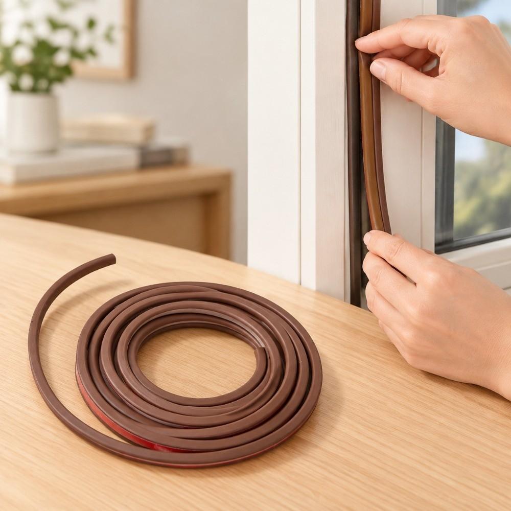 14mmx12mm Door Seal Strip Self Adhesive Sound Insulation Strip Weather Stripping Gap Filler