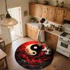 Yin Yang Symbol Round Area Rug,Carpet Rug for Living Room Bedroom Sofa Playroom Decor,Non-slip Floor Mat