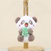 Cute Panda Stuffed Animal Keychain Soft Pp Cotton Plush 12 Cm Black Brown