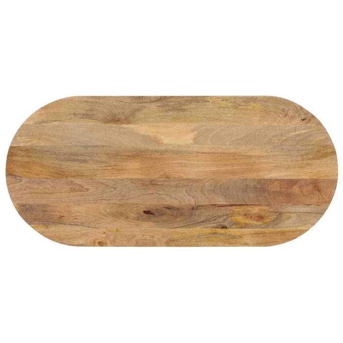 VidaXL Table Top, Replacement Table Top, Replacement Dining Room Table Top, 110x50x2.5 Cm Oval Solid Wood 370127