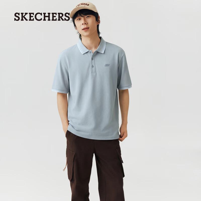 

Мужская рубашка-поло Skechers с контрастной вязкой, с коротким рукавом L 100