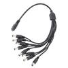 5.5x2.1mm 1 Female to 8 Male Power Cord Splitter Adapter Cable Extension for CCTV Camera