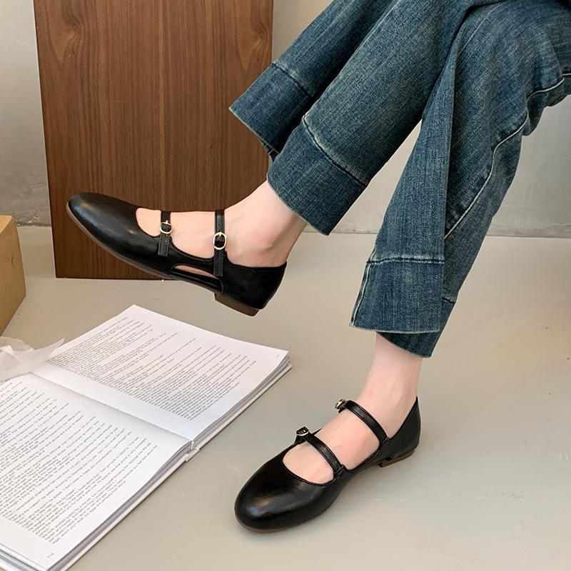 2025 New Ladies Flat Shoes Are Fashionable Casual Simple Shallow Soft and Lovely Mary Jane Ballerina Shoes.