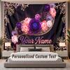 Floral Garden (95) Theme Personalized Tapestry Custom Name Text Wall Hanging Tapestry Home Background Decoration