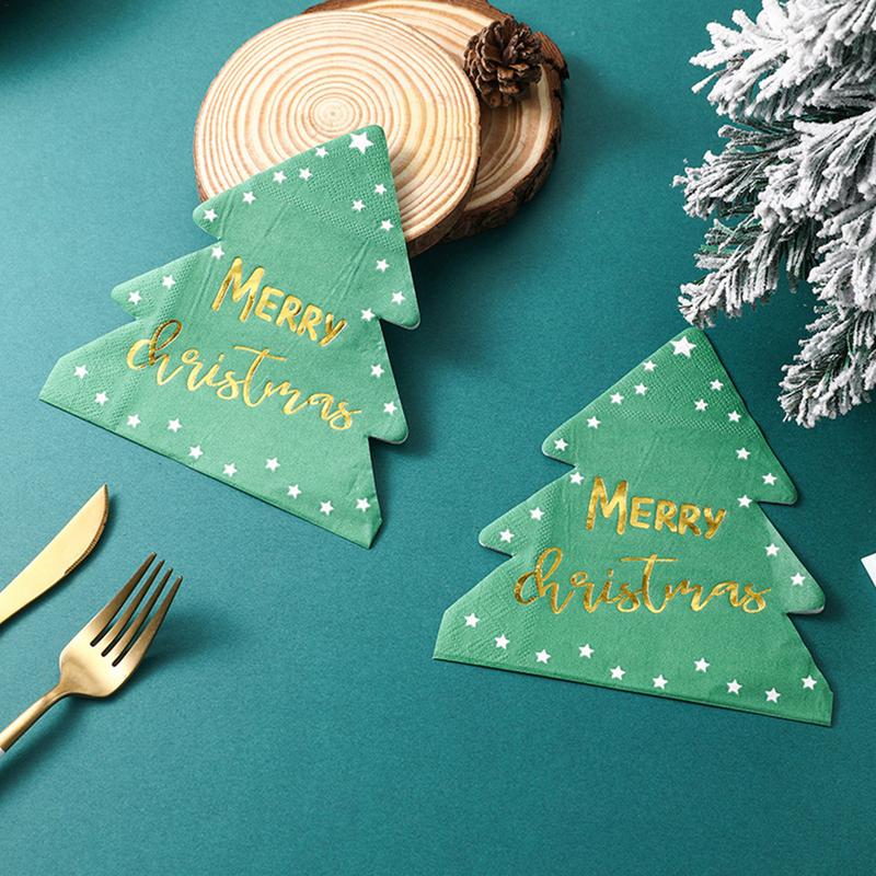 Christmas Paper Napkins For Guests Christmas Tree Decorative Napkin Christmas Tree Decorative Dinner Napkins For Home Cafe