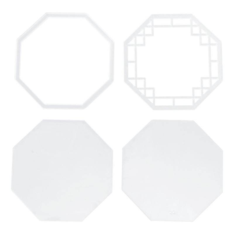 Retro Geometric Shape Quicksand Brick DIY Shake Acrylic Quicksand Blank Plate Quicksand Plate Acrylic Material Easy Use