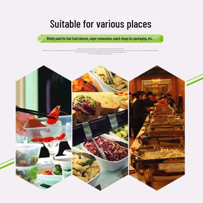 Disposable 6-Compartment Rectangular Lunch Boxes