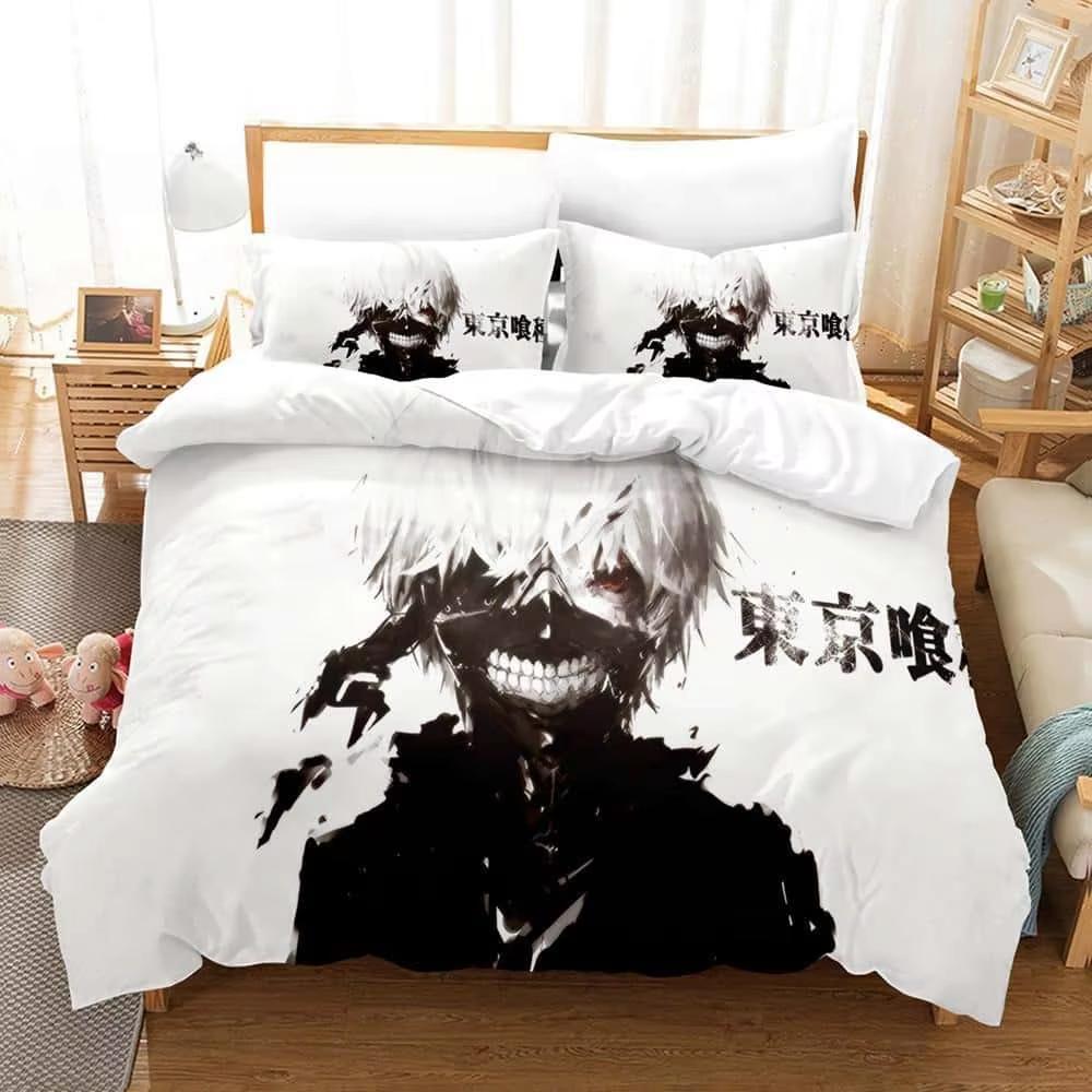 New Home Textiles Tokyo Ghoul Bedding Set Single Twin Full Queen King Size Bed Set Adult Kid Bedroom Duvet cover Sets Anime Bed