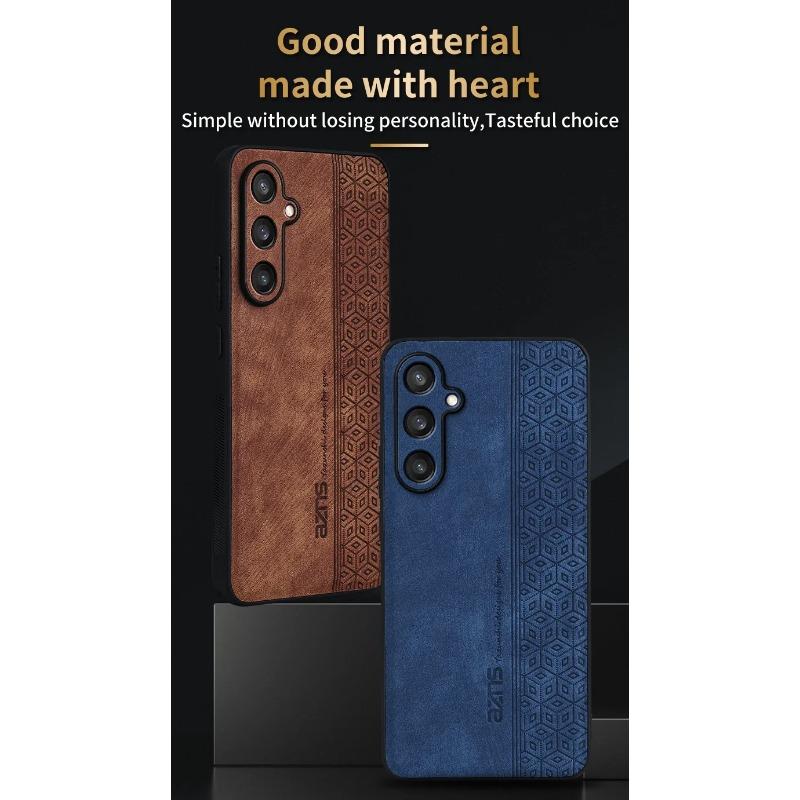 Luxury Soft Leather Business Elite Shockproof CellPhone Cases for Samsung Galaxy M55 Protective Phone Case Protective
