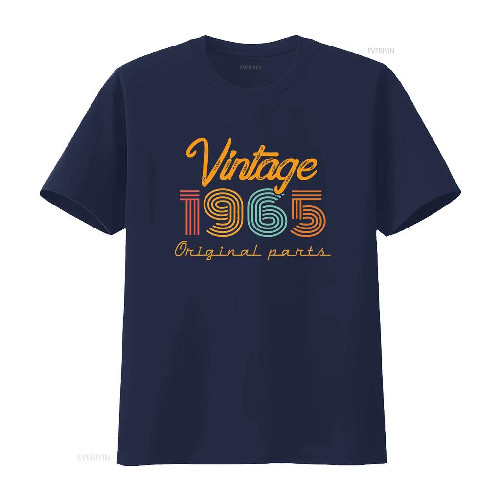 58th Birthday T Shirt Vintage 1965 for Retro vintage Washed Unisex fashion Versatile streetwear Soft Comfortable Stretched