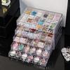 1pc acrylic 3-layer/5-layer jewelry nail accessories storage box, transparent ring jewelry display box room aesthetic decoration