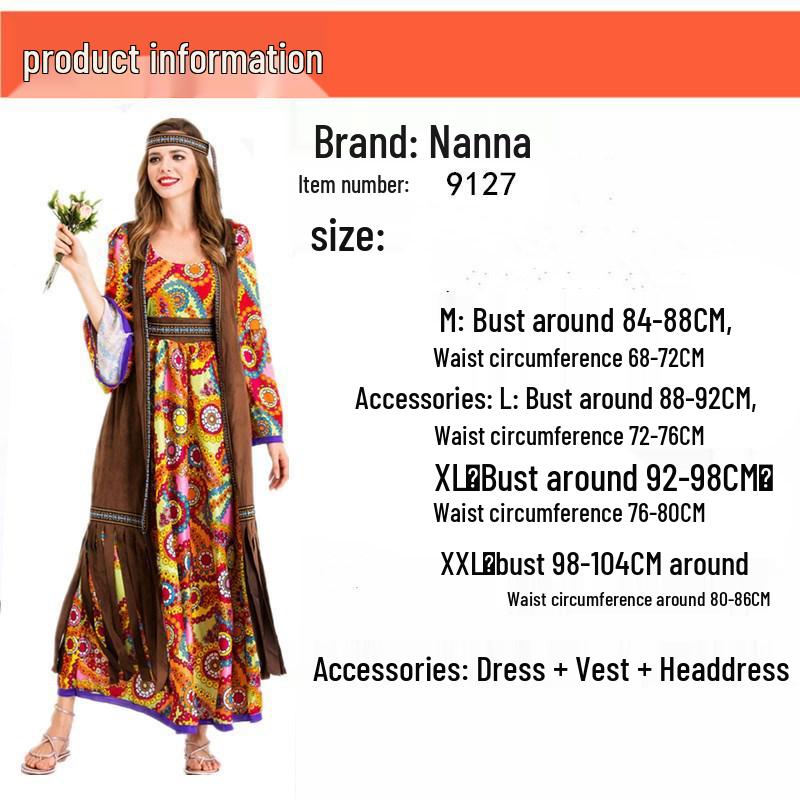 Halloween 70s Disco Hippie Costume