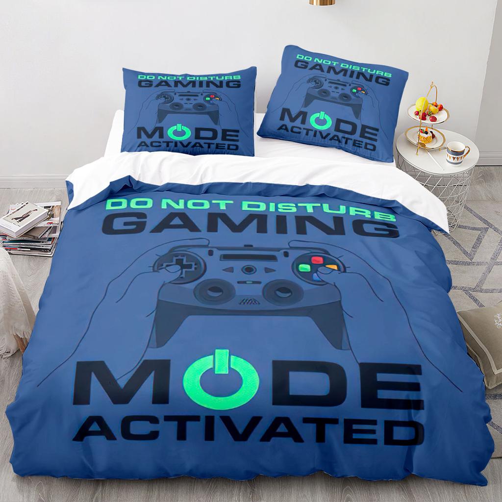 Game Handle King Queen Duvet Cover Kids Teens Boys Gamer Bedding Set Pillowcase Cartoon Psychedelic 2/3pcs Polyester Quilt Cover