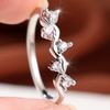 Charming Three Colors Available Wave Zircon Band Ring for Women Daily Wear and Party