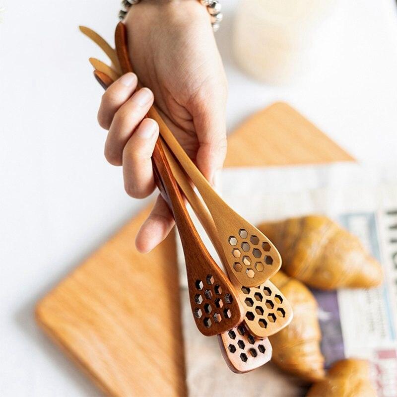 Wooden Honey Spoon Honeycomb Mixing Spoon Long Handle Wooden Spoon Solid Wood Tableware
