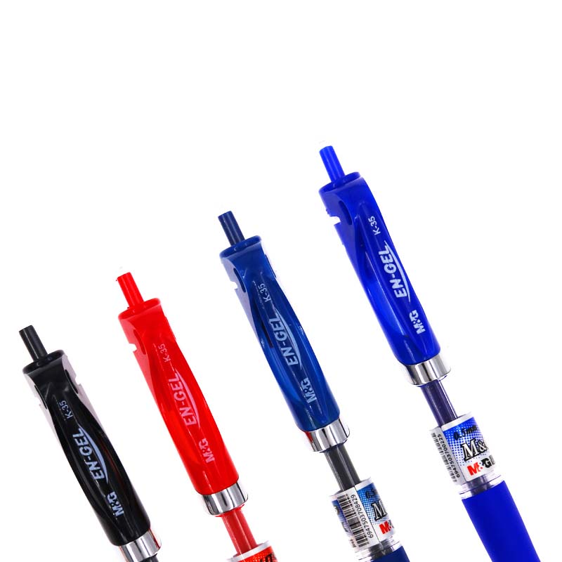 5Pcs M&G K-35 4 Colors Press Type Gel Pen The New Concept Design Pen School and Offic Stationery