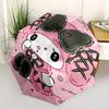 My Melody,Kawaii Automatic Folding Umbrella-Simple 8-Rib Design, Bright Cartoon Pattern, Durable Iron Frame, Suitable For Travel, Outdoor, B