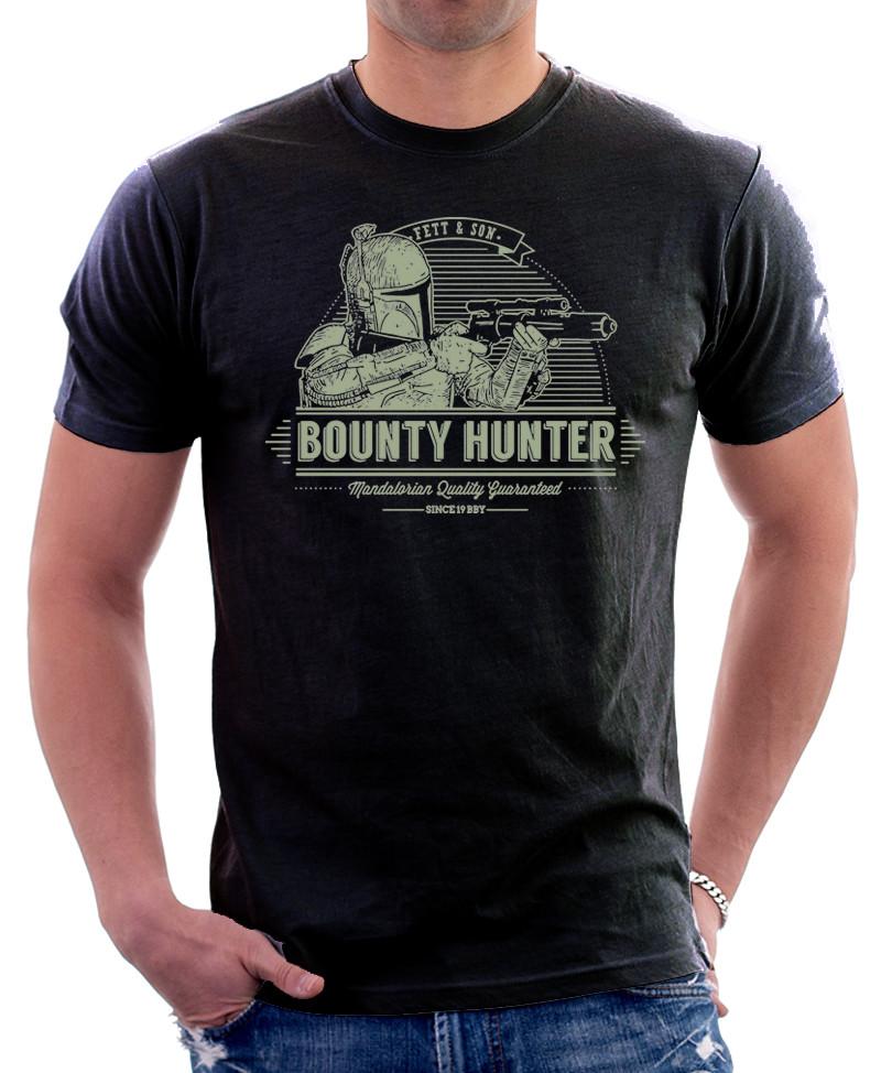 Star Wars inspired Boba Fett & Son Bounty Hunter Clone Jedi black t-shirt OZ9823 S