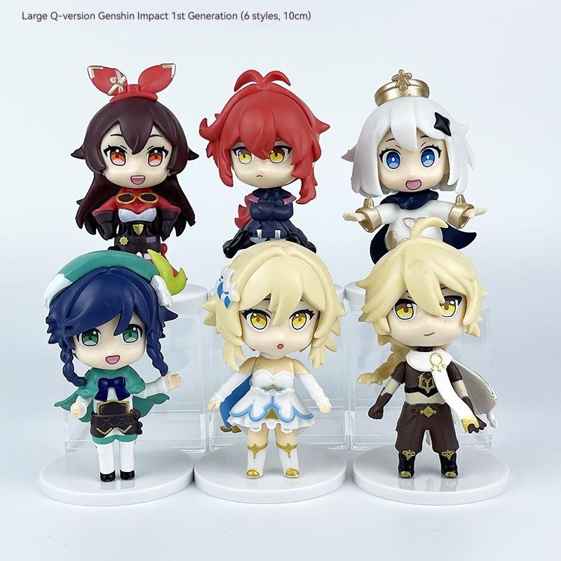 6pcs Genshin Impact Figure Set Series Wholesale Home Decor Desktop Ornament Decorative Collectible Toys Boy Game Fans Fun Gift