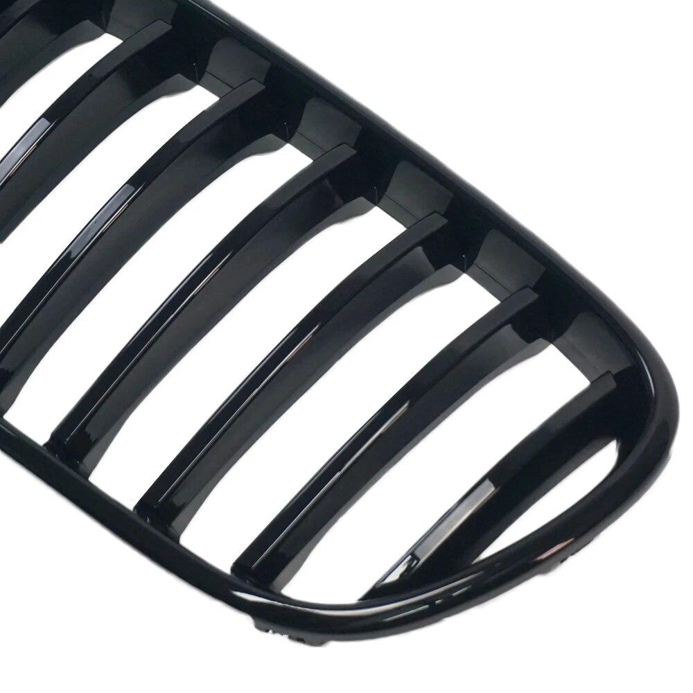 2 STK Front Nyre Grill 1 Lamell Glans Svart Front Panser Griller For BMW X3 F25 2010 2011 2012 2013 Erstatningsbil Styling