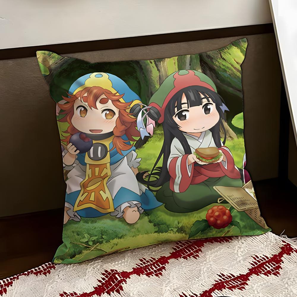 Cute Hakumei to anime MMikochi Cushion Cover Reversible Soft Durable Pillow Cover Home Car MultiScene Use for Daily Comfort