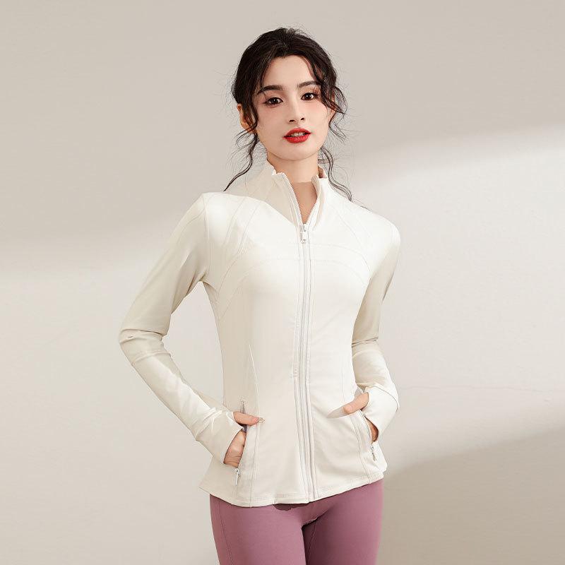 

Женский осенний фитнес-топ с длинным рукавом Love Dream Bird - Приталенный, воротник-стойка для йоги и бега Extra Large